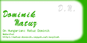 dominik matuz business card